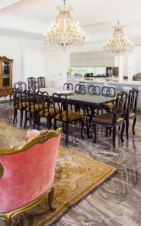 Villa Estella: Keuken, Lunchroom