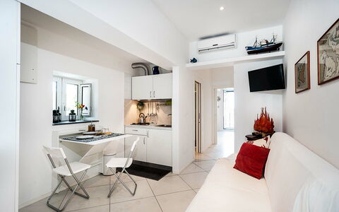 Accommodatie Conchiglia: Keuken, Lunchroom, Woonkamer