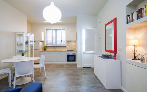 Accommodatie Corallo: Keuken, Lunchroom, Woonkamer