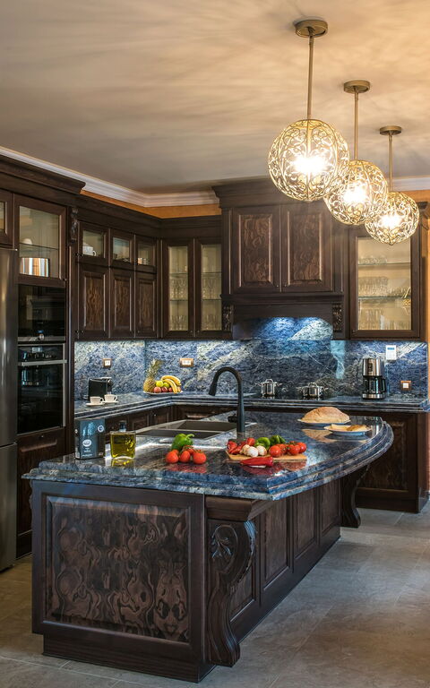 Villa Kalliste: Keuken, Lunchroom