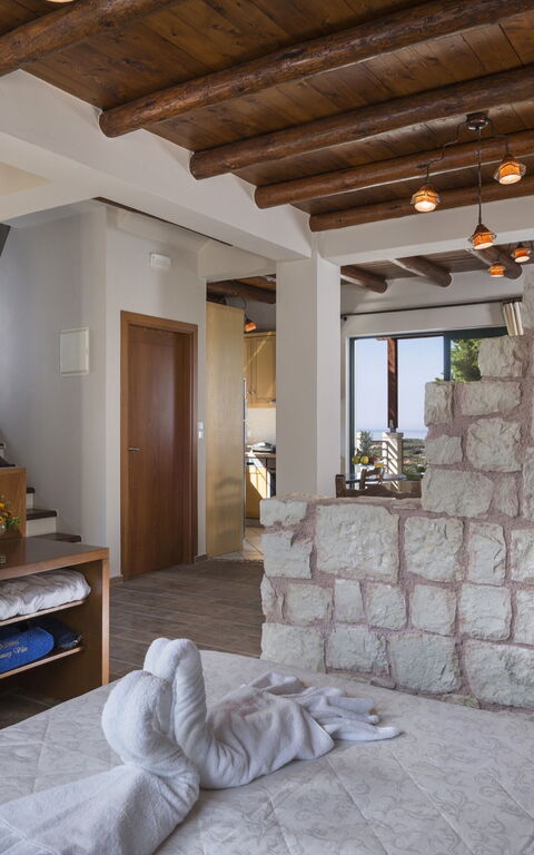 Villa Myrtia: slaapkamer, Woonkamer