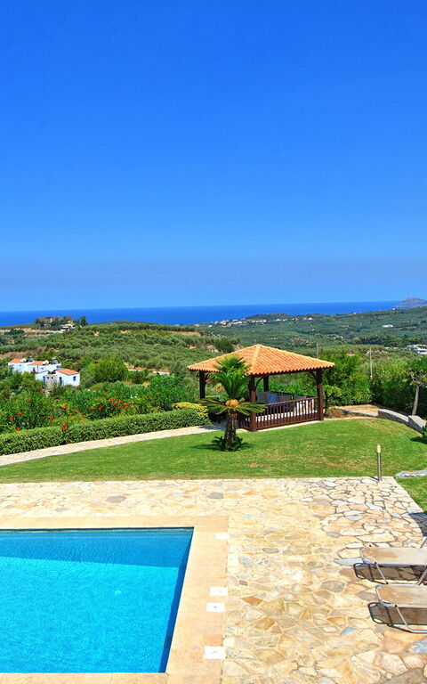 Villa Rodia: Buitenshuis, Keer bekeken, Tuin, Zomer, zwembad