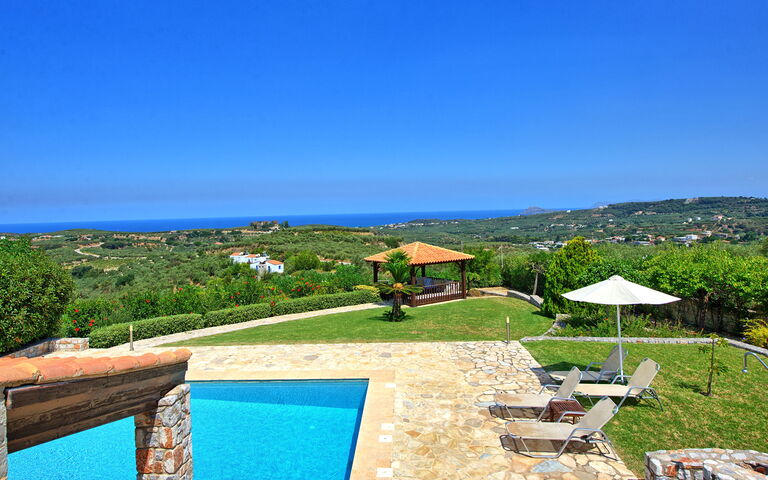 Villa Rodia: Buitenshuis, Keer bekeken, Tuin, Zomer, zwembad