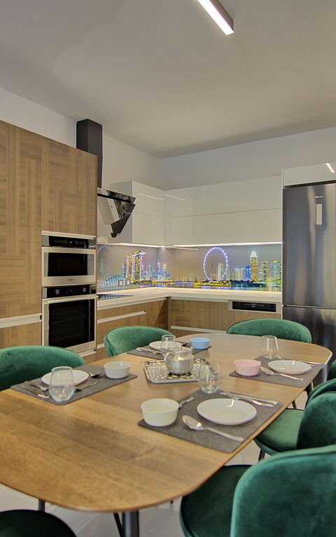 Casa Cafenio: Keuken, Lunchroom