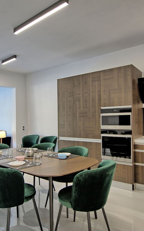 Casa Cafenio: Keuken, Lunchroom, Woonkamer