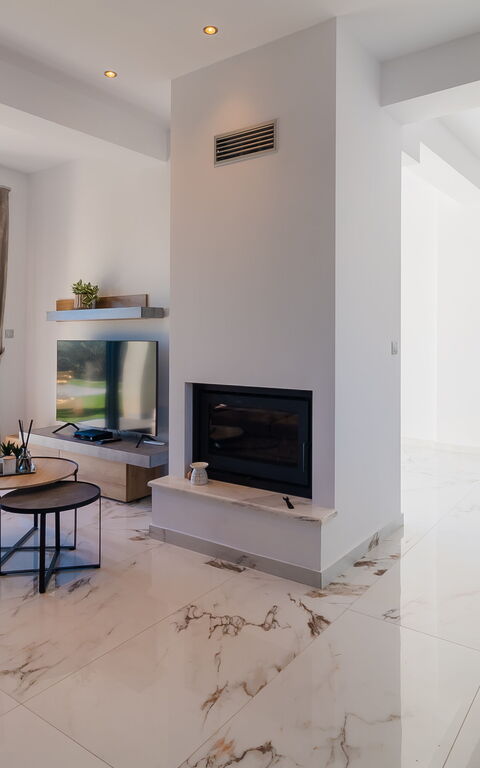 Villa Olivum: Keuken, Woonkamer