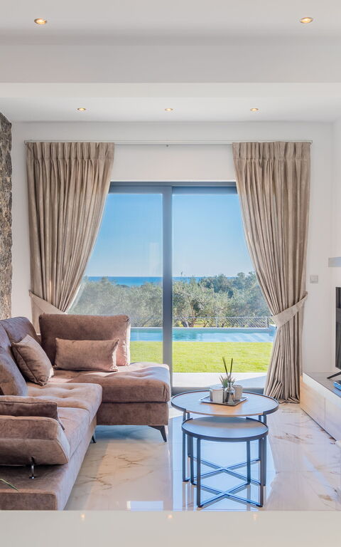 Villa Olivum: Keuken, Woonkamer