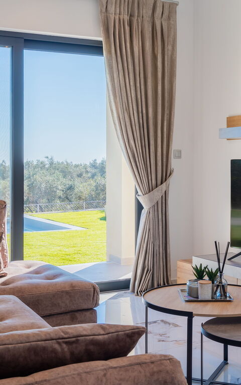 Villa Olivum: Keuken, Woonkamer