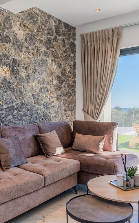 Villa Olivum: Keuken, Woonkamer