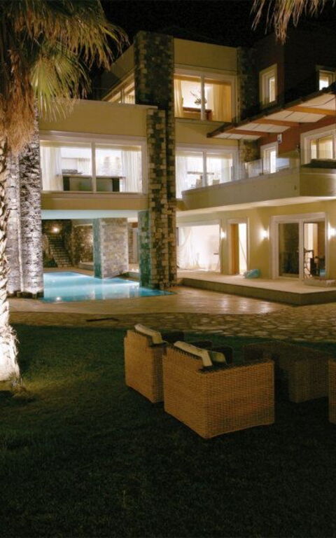 Villa Marina: Balkon / terras / patio, Buitenkanten, Keer bekeken, zwembad