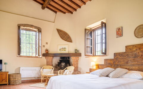 Accommodatie Capanna: slaapkamer, Woonkamer