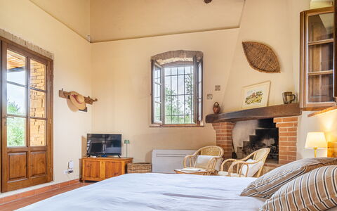 Accommodatie Capanna: slaapkamer, Woonkamer