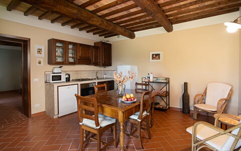 Accommodatie Carro: Keuken, Lunchroom, Woonkamer