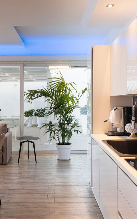 Villa Domizia: Keuken, Lunchroom