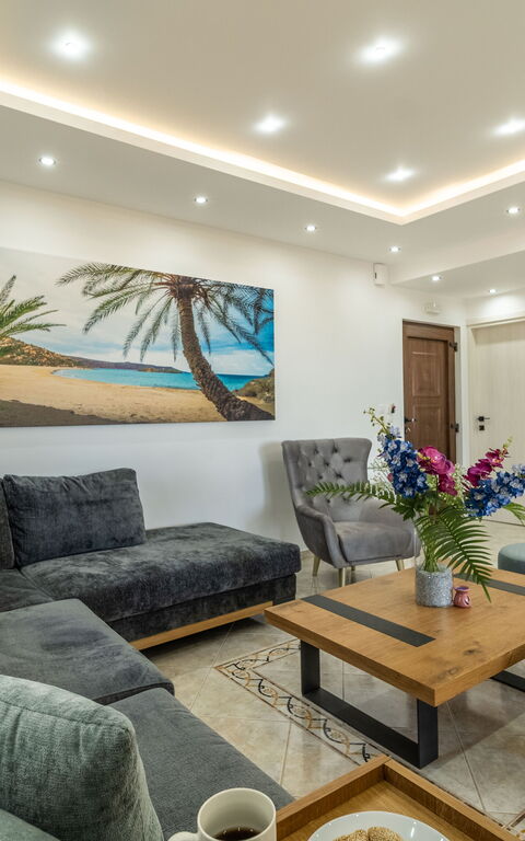 Villa Halepi: Woonkamer