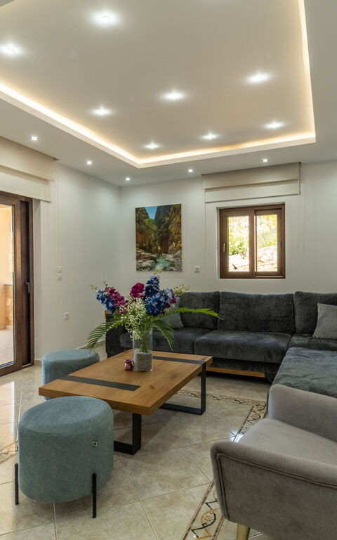 Villa Halepi: Woonkamer