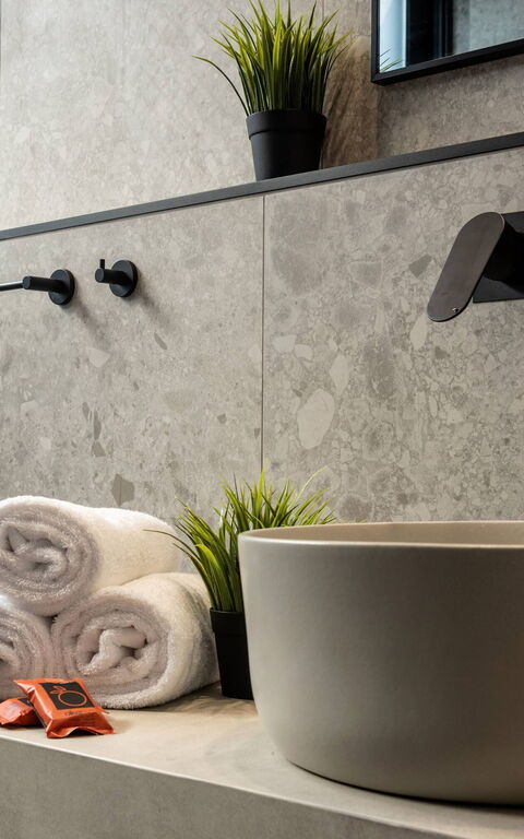 Villa Kallos: Badkamer, Kamer details