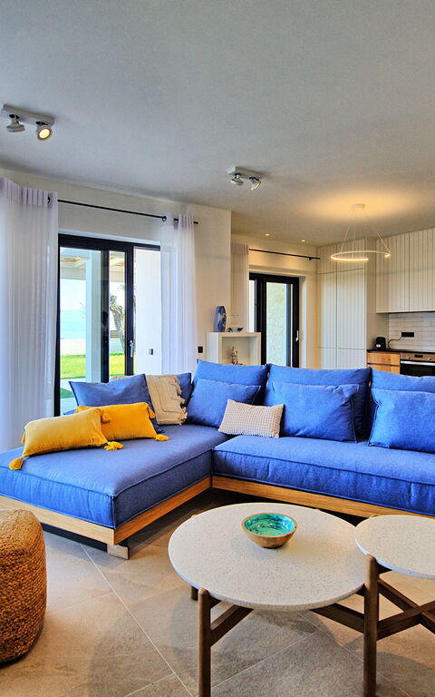 Villa Acropolitana: Keuken, Woonkamer