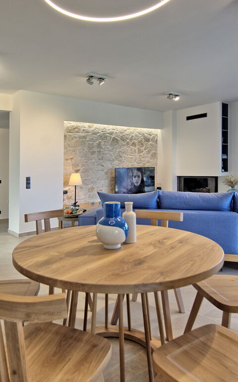 Villa Acropolitana: Keuken, Woonkamer