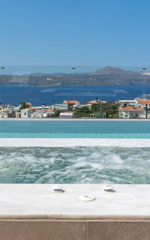 Seaview Lux: bubbelbad, Buitenkanten, Buitenshuis