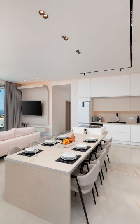 Seaview Lux: Keuken, Lunchroom, Woonkamer