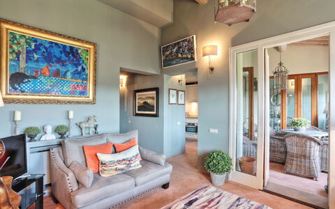 Accommodatie La Loggia: Woonkamer