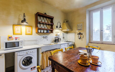 Accommodatie Giallone: Keuken, Lunchroom, slaapkamer