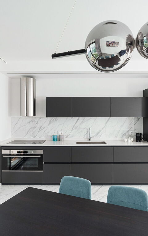 Villa Hermes: Keuken, Woonkamer