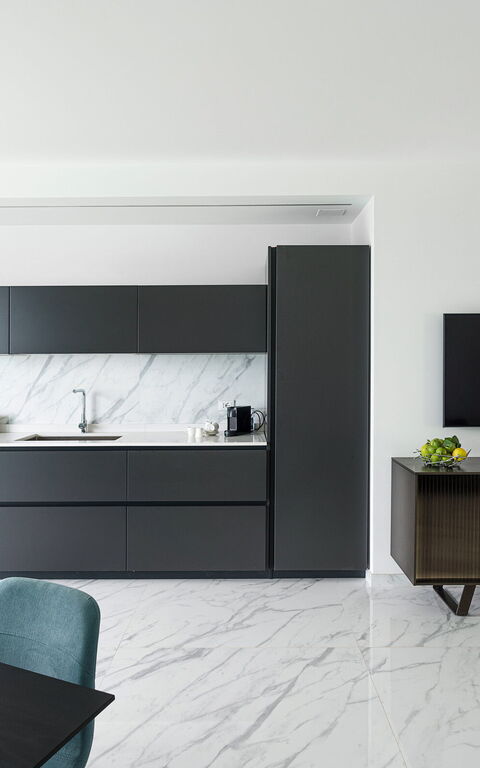 Villa Hermes: Keuken, Woonkamer