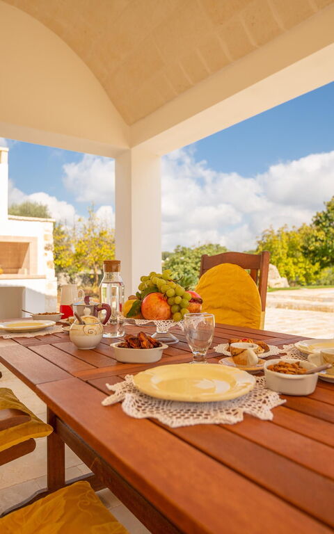 Trullo Adea: Balkon / terras / patio, Buitenkanten, Buitenshuis