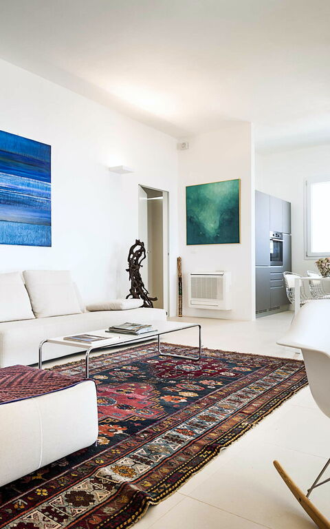 Villa Capo Passero: Woonkamer