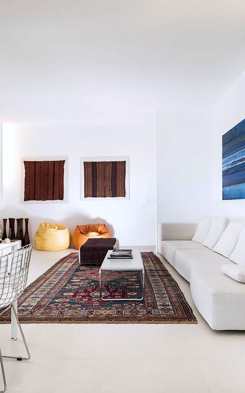 Villa Capo Passero: Woonkamer