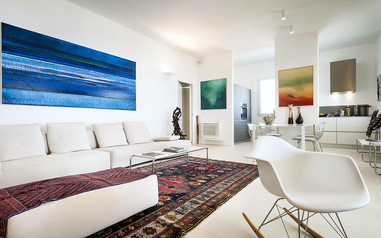 Villa Capo Passero: Woonkamer
