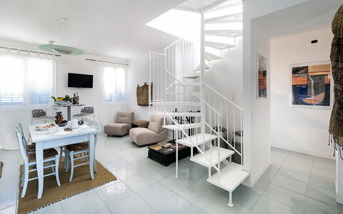 Accommodatie Delfino: Keuken, Lunchroom, Woonkamer