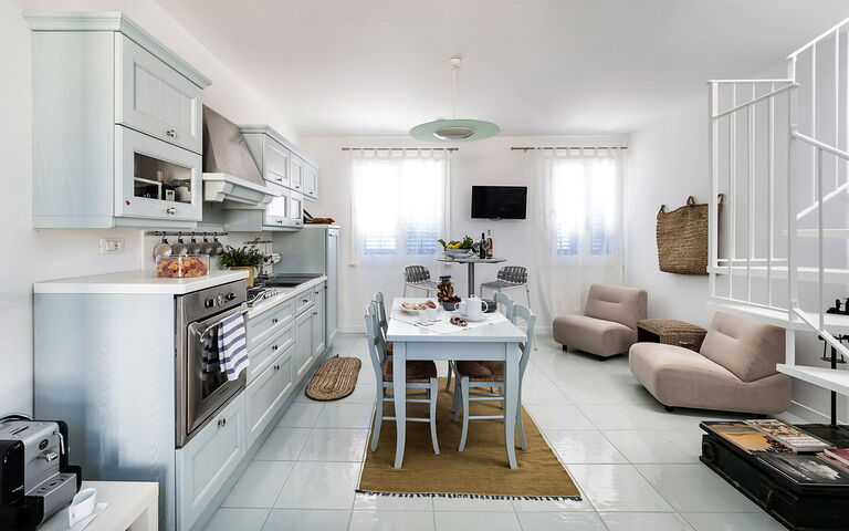 Accommodatie Delfino: Keuken, Lunchroom, Woonkamer