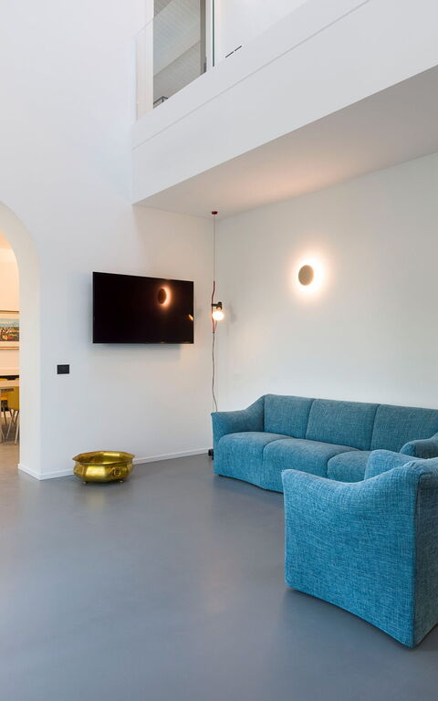 Villa Gianos: Woonkamer