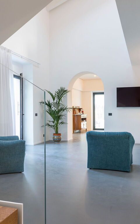 Villa Gianos: Woonkamer