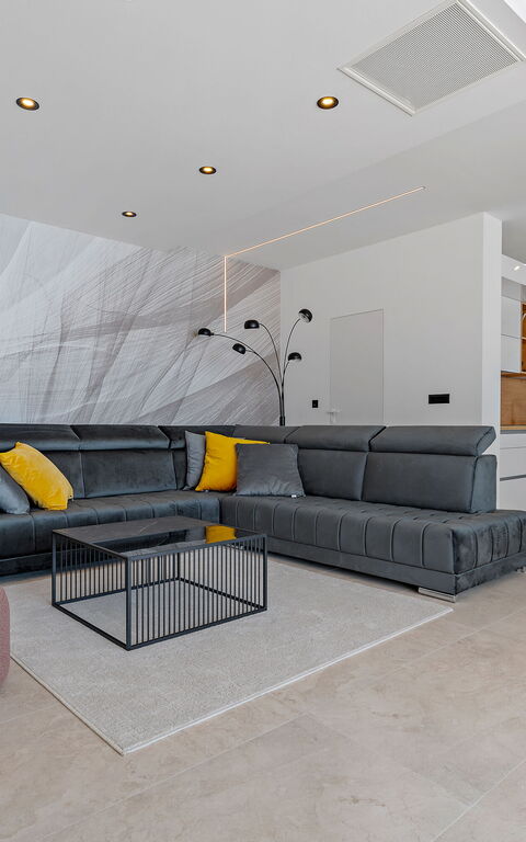 Villa Loma: Keuken, Woonkamer