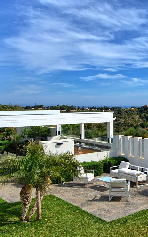 Villa Demetra: Balkon / terras / patio, Buitenkanten, Buitenshuis, Tuin