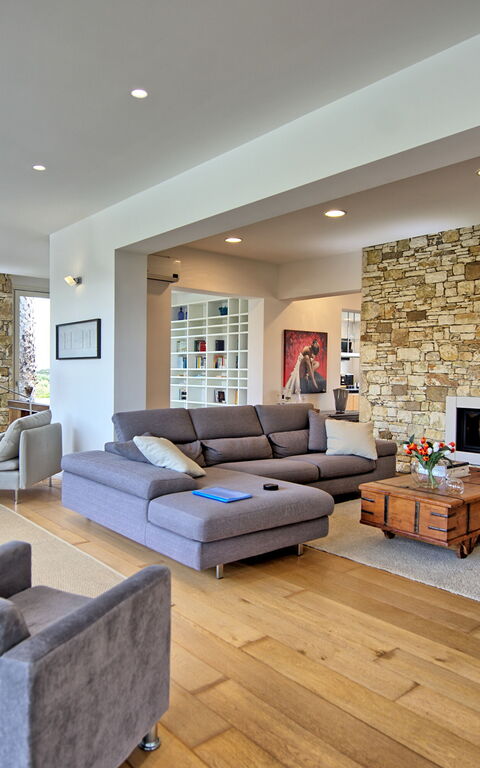 Villa Demetra: Woonkamer