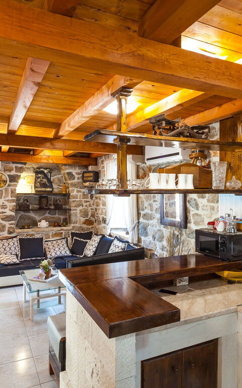 Villa Azurit: Keuken, Woonkamer