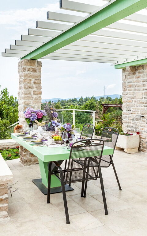 Villa Azurit: Balkon / terras / patio, Buitenkanten, Buitenshuis