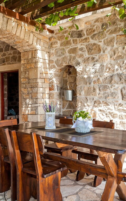 Villa Azurit: Balkon / terras / patio, Buitenkanten, Buitenshuis