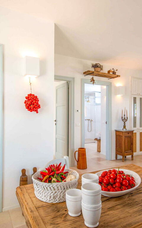 Masseria Lamacerase: Lunchroom, Woonkamer