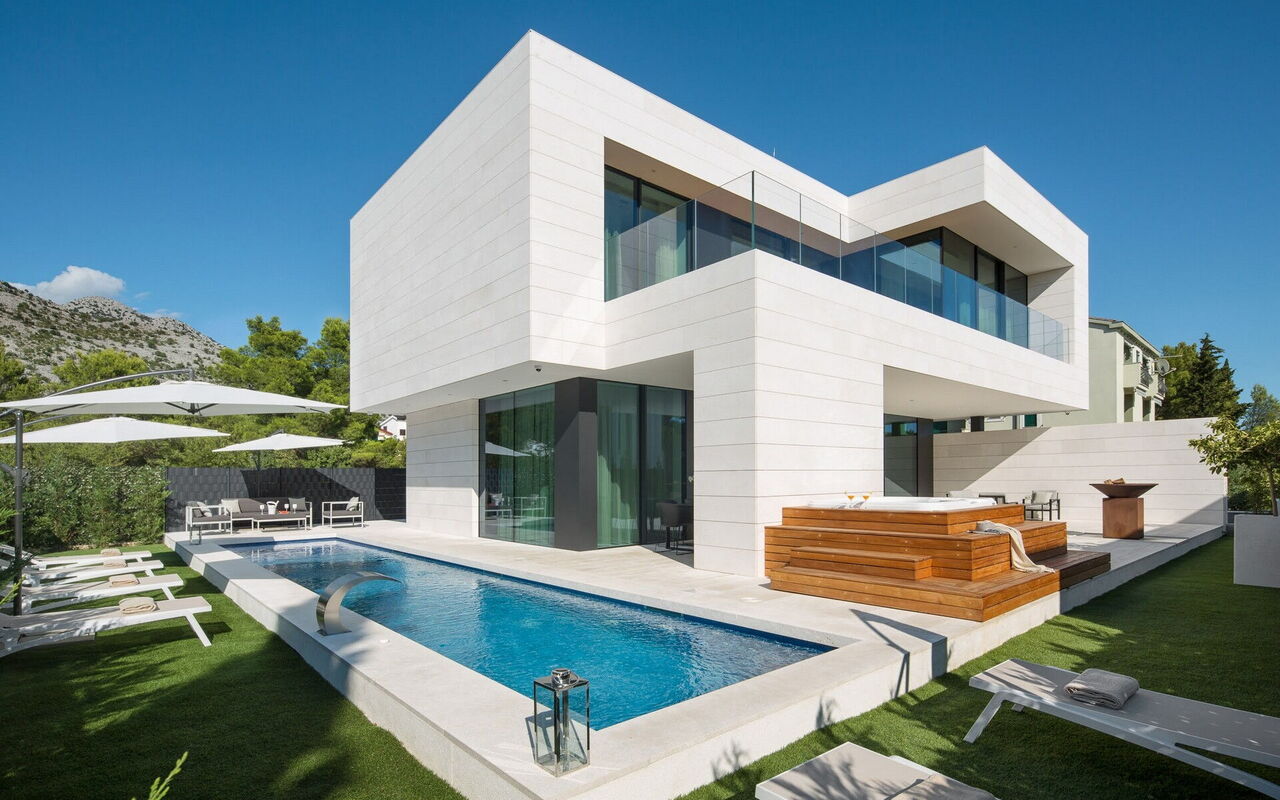 Orvas Villa 82: bubbelbad, Buitenkanten, Keer bekeken, Tuin, zwembad