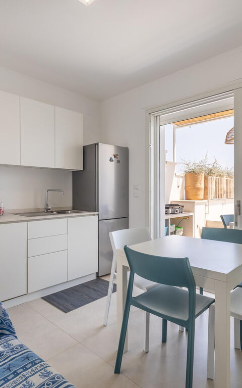 Marinaia Gran Vista Mare: Keuken, Lunchroom, Woonkamer