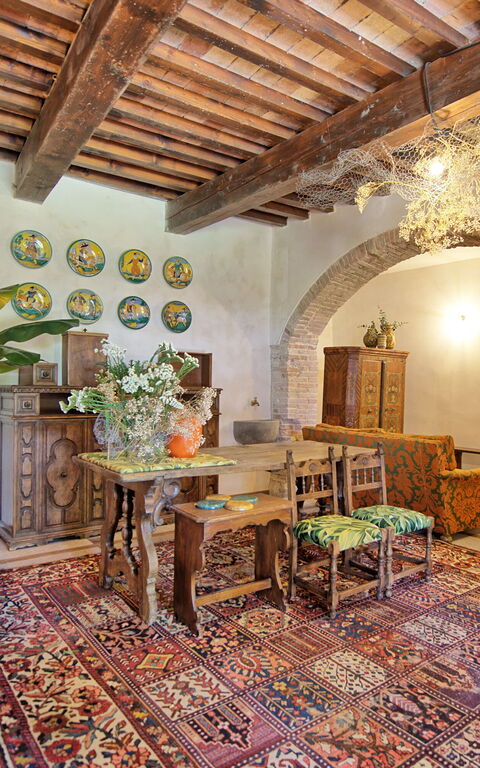 Villa Casciani: Woonkamer