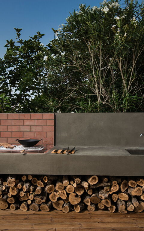 Villa Sapphire: Balkon / terras / patio, Buitenshuis