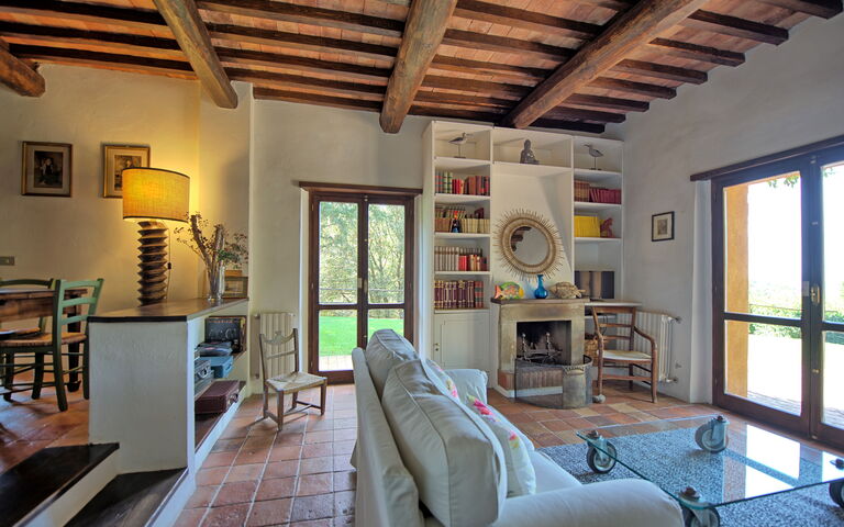 Casale Argentario: Woonkamer