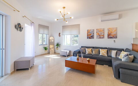 Accommodatie Christianna Apartments 1: Keuken, Lunchroom, Woonkamer